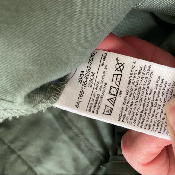 Mens gap chino pants 29x34 athletic taper green NWT - Picture 5 of 5